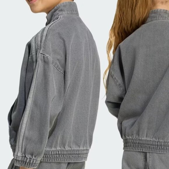 adidas Originals Kids Denim Pants and Jacket Crew Set, Grey Size 5T, Unisex - Picture 9 of 9